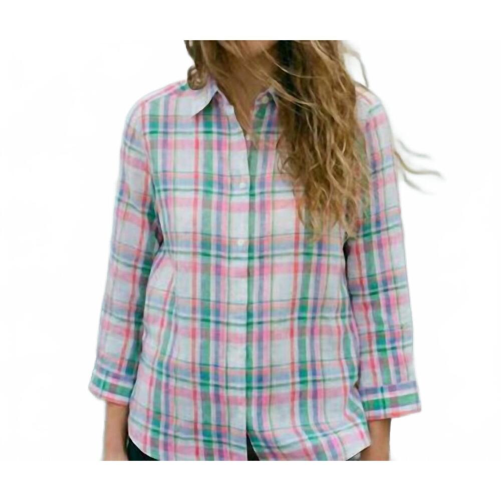 NEW VILAGALLO multicolored plaid shirt in lino cuadras